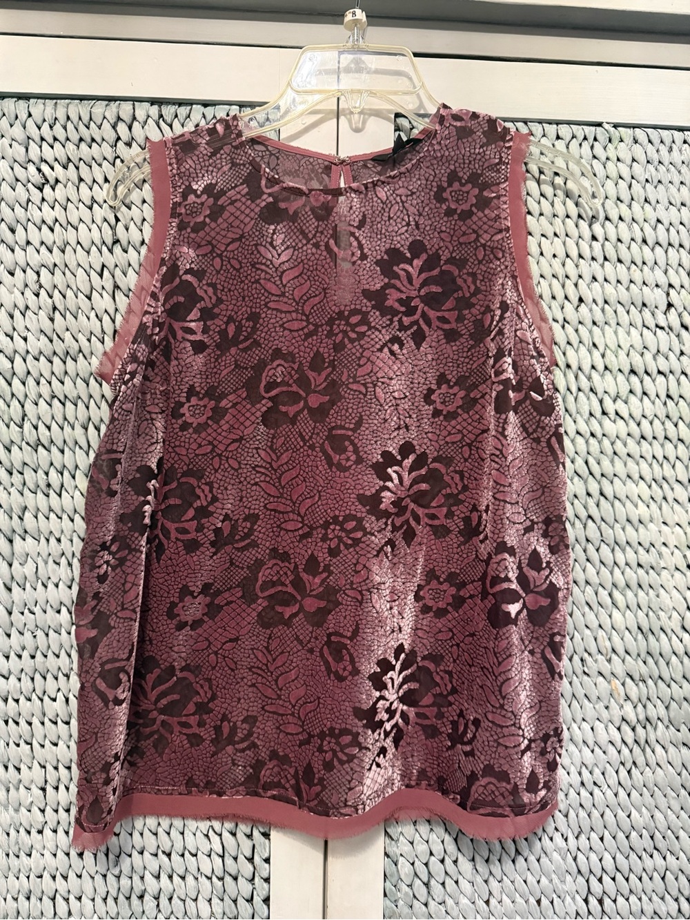 Guess Mauve Pink Floral Lace Sleeveless Camisole